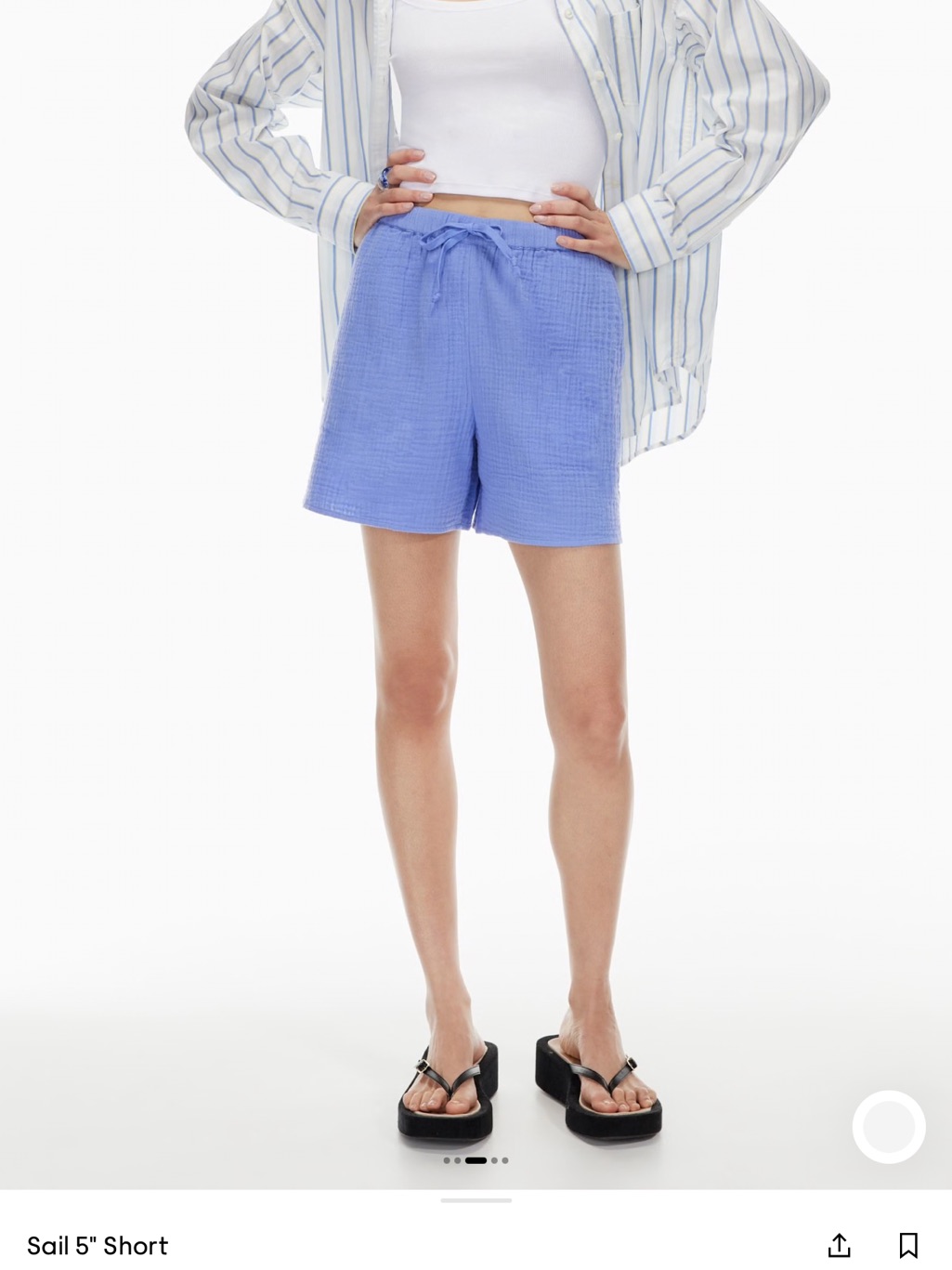 New Aritzia Wilfred Free Sail 5” Shorts - Size Small | Color: Purple Slate